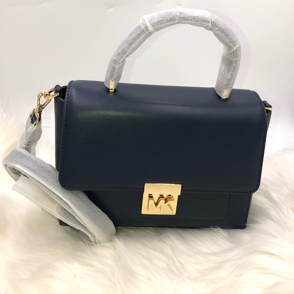 Michael Kors Mindy Convertible Leather Satchel